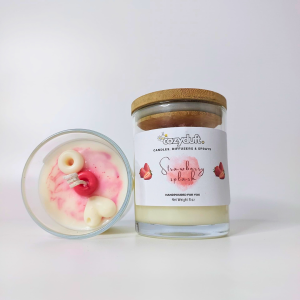 Strawberry Splash Scented Candle - Glass Jar